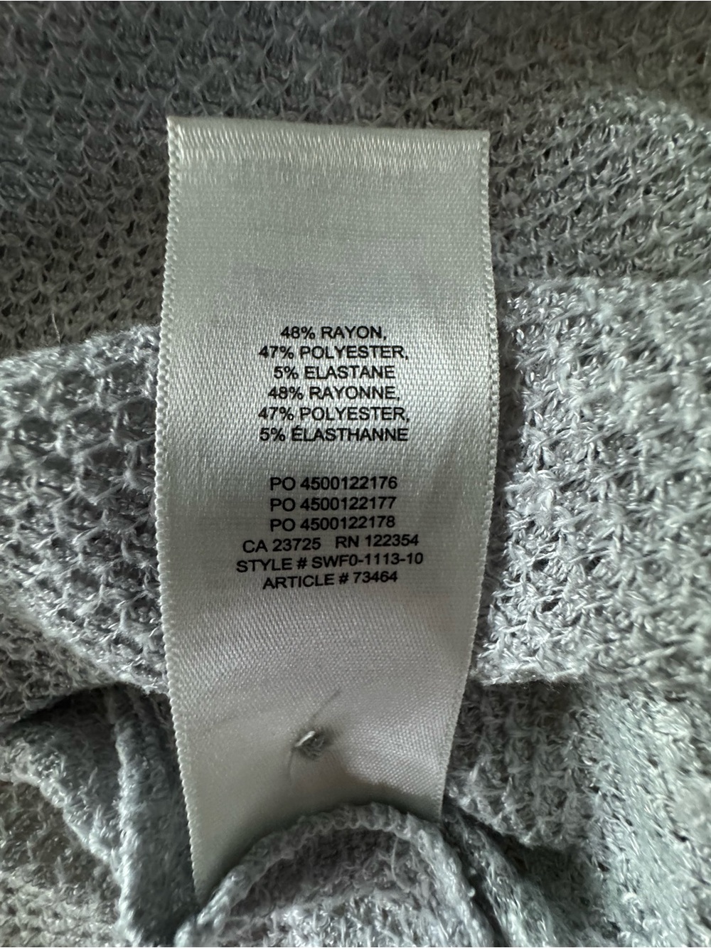 Aritzia The Group Babaton Grey Waffle Knit Tie Front Cardigan M - Picture 6 of 9
